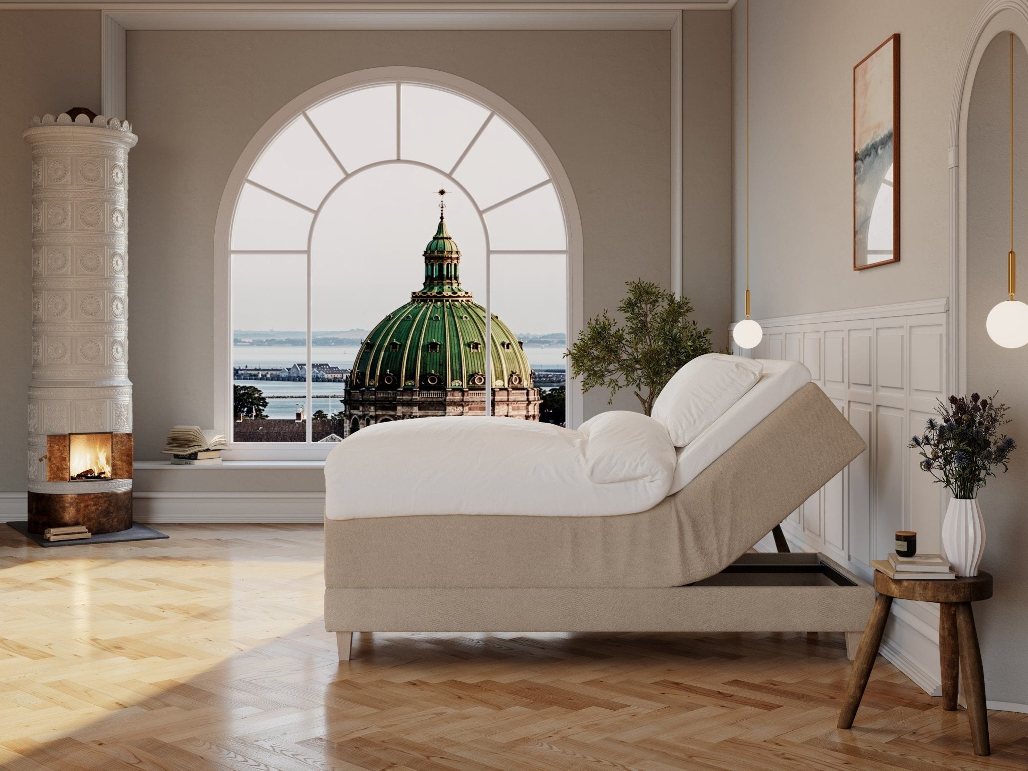 Aura Älv 90x200 Bouclé latte Nordic Dream tilbyder senge med skandinavisk design og højkvalitets materialer. Oplev perfekt komfort for en god nattesøvn. Bestil din i dag!