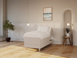 Aura Nordlys 90x210 Sand Nordic Dream tilbyder senge med skandinavisk design og højkvalitets materialer. Oplev perfekt komfort for en god nattesøvn. Bestil din i dag!
