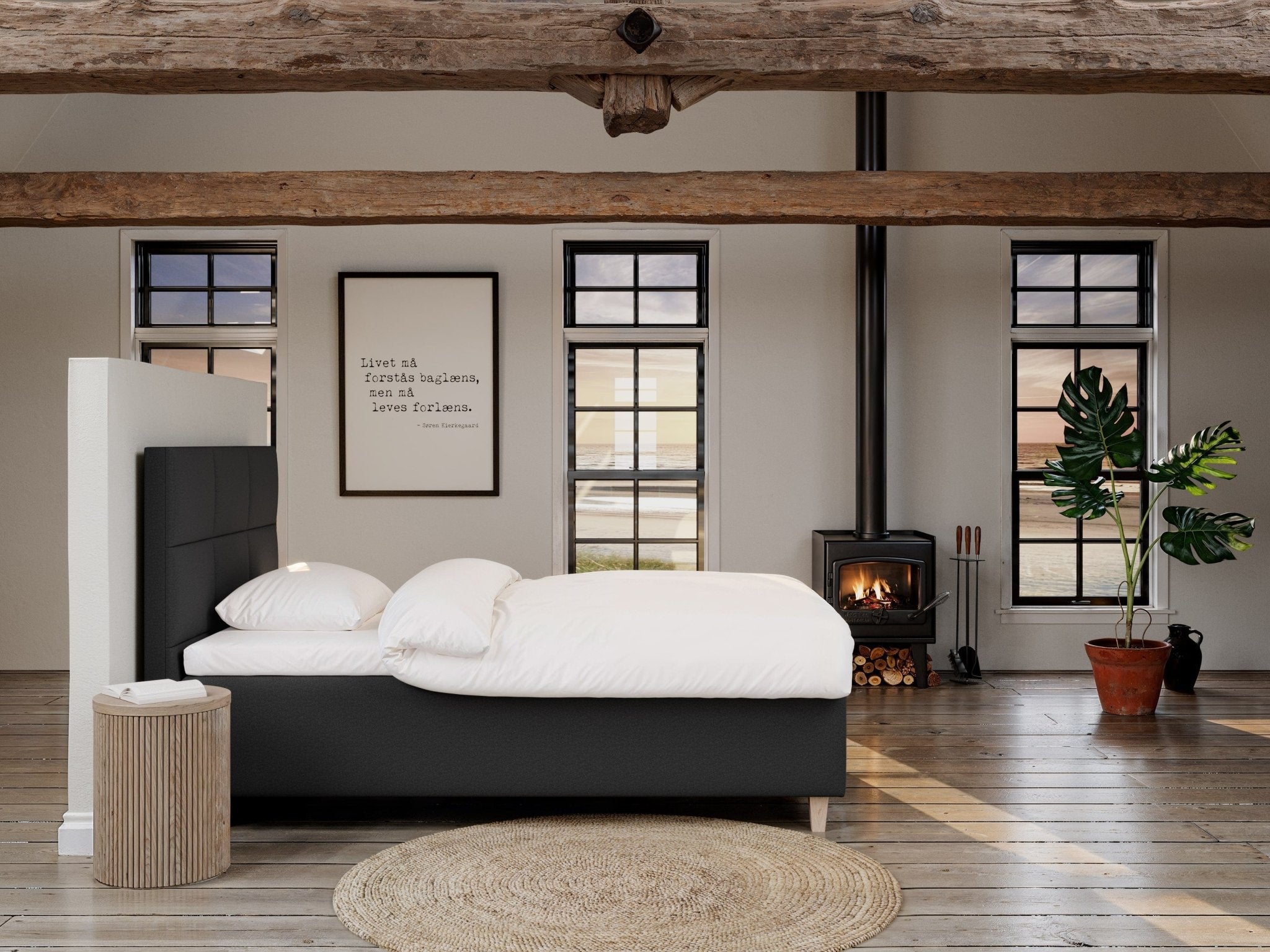 Freja Nordlys 140x200 Antracit Nordic Dream tilbyder senge med skandinavisk design og højkvalitets materialer. Oplev perfekt komfort for en god nattesøvn. Bestil din i dag!