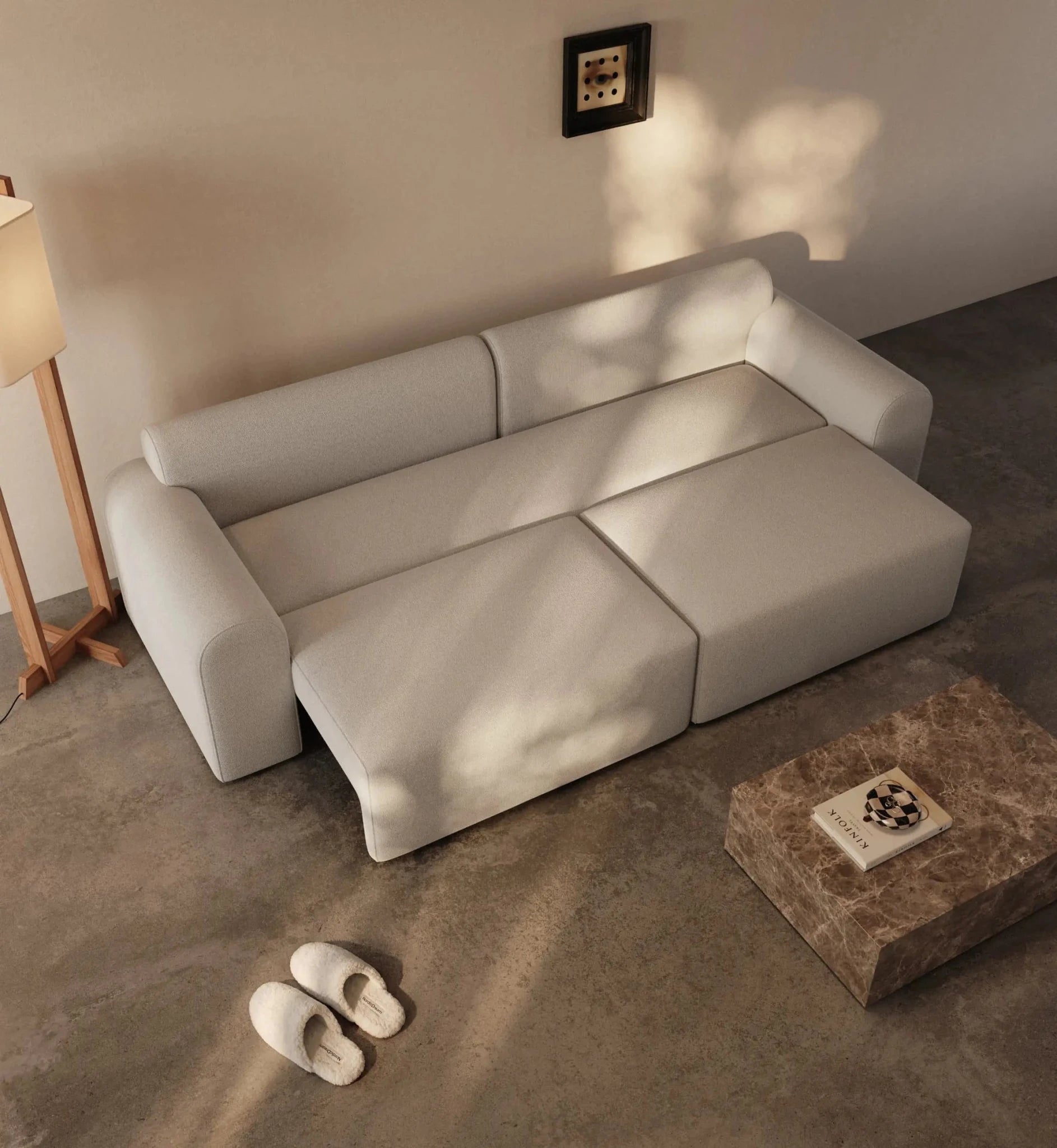 Cala | 133x200 | Bouclé beige | 333 - Nordic Dream Senge