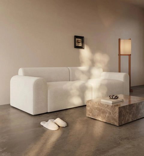 Cala | 133x200 | Ivory fløjl | 594 - Nordic Dream Senge