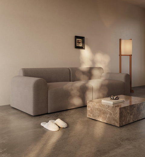 Cala | 133x200 | Latte fløjl | 596 - Nordic Dream Senge