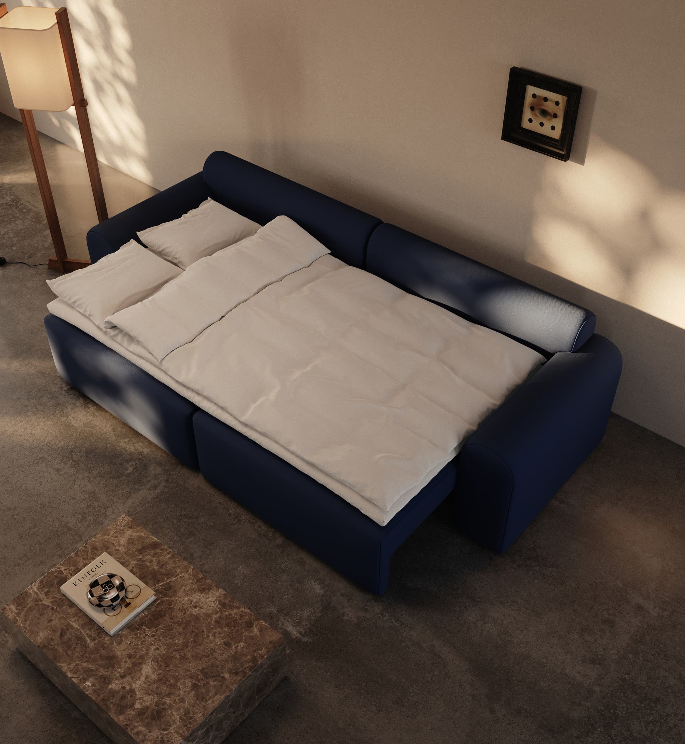 Cala | 133x200 | Dyb blå | 414 - Nordic Dream Senge
