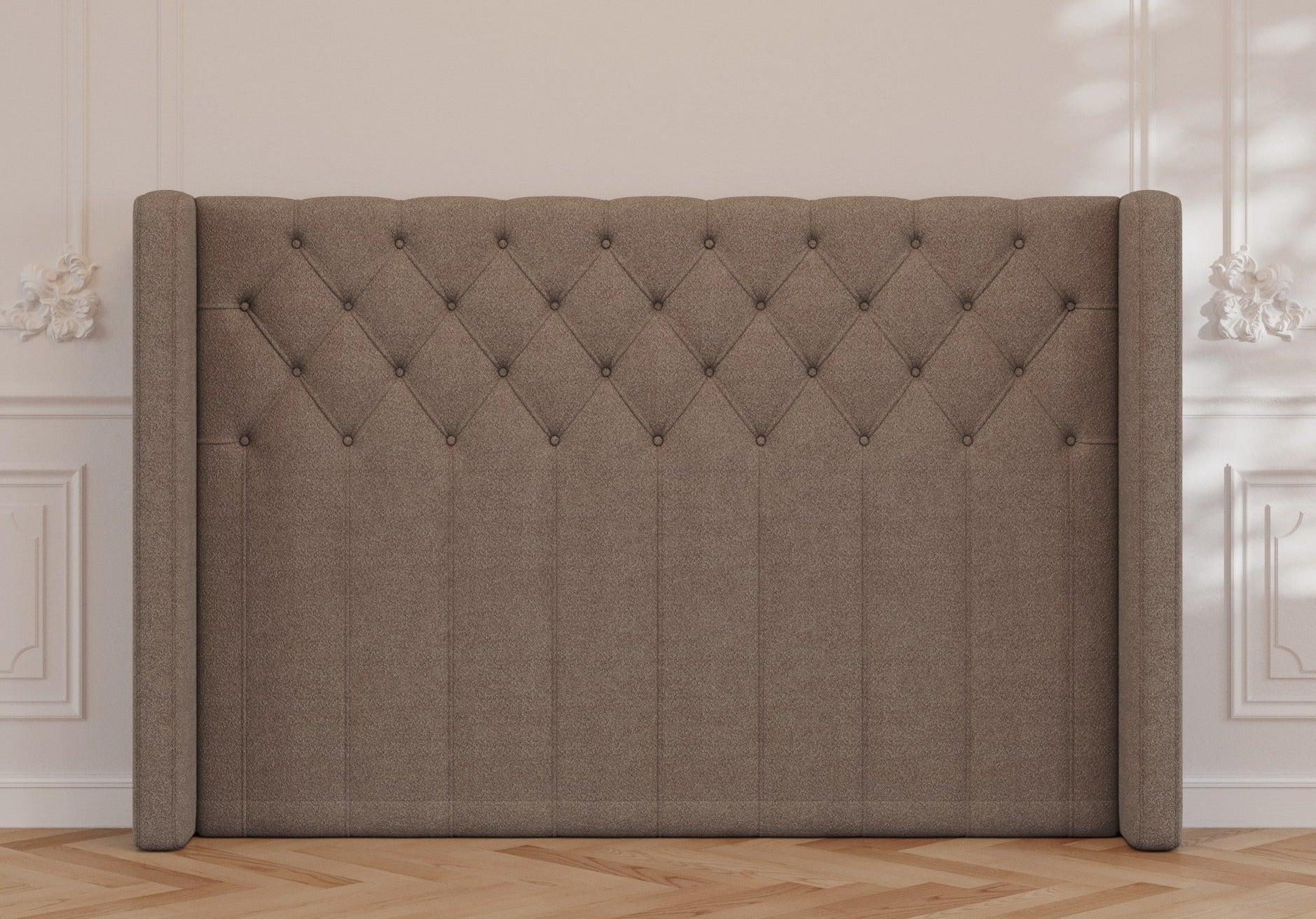 Cloud gavl | 210 cm | Bouclé latte - Gratis - Nordic Dream