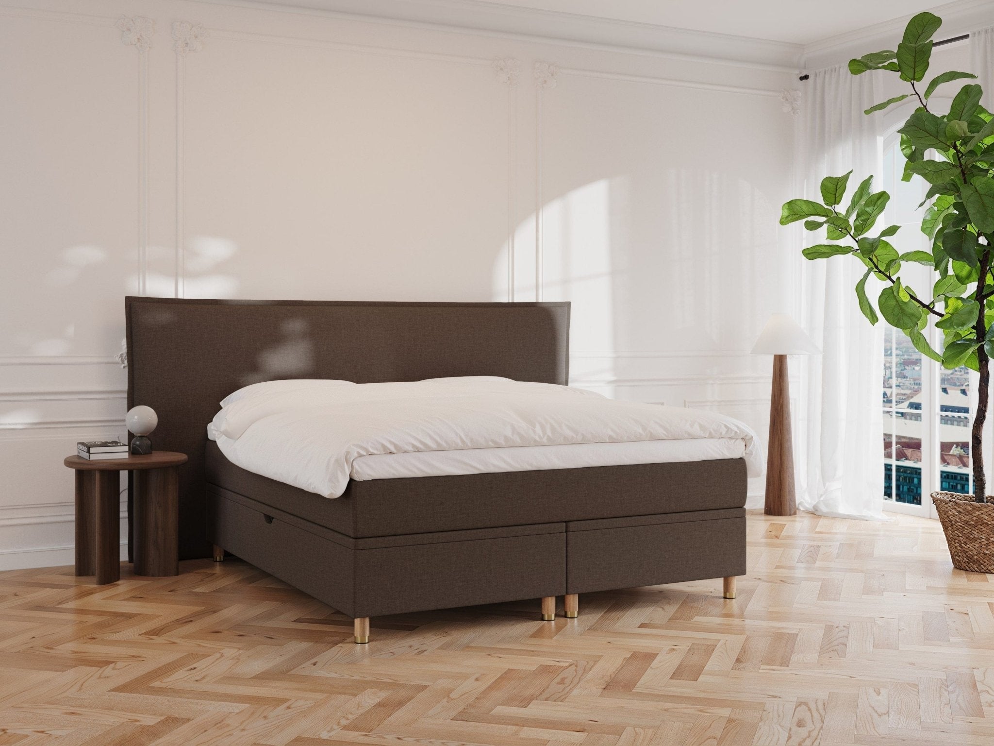 Alva Nordlys 180x200 Mørk brun Nordic Dream tilbyder senge med skandinavisk design og højkvalitets materialer. Oplev perfekt komfort for en god nattesøvn. Bestil din i dag!