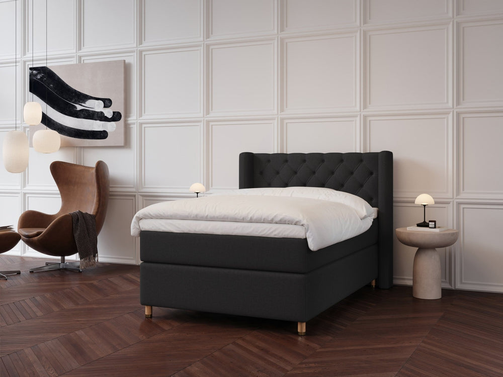 Eira Fjäll 140x200 Antracit Nordic Dream tilbyder senge med skandinavisk design og højkvalitets materialer. Oplev perfekt komfort for en god nattesøvn. Bestil din i dag!