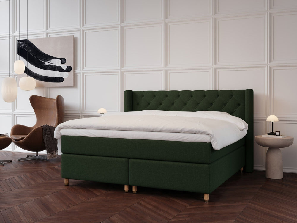 Eira Fjäll 210x210 Dyb grøn Nordic Dream tilbyder senge med skandinavisk design og højkvalitets materialer. Oplev perfekt komfort for en god nattesøvn. Bestil din i dag!