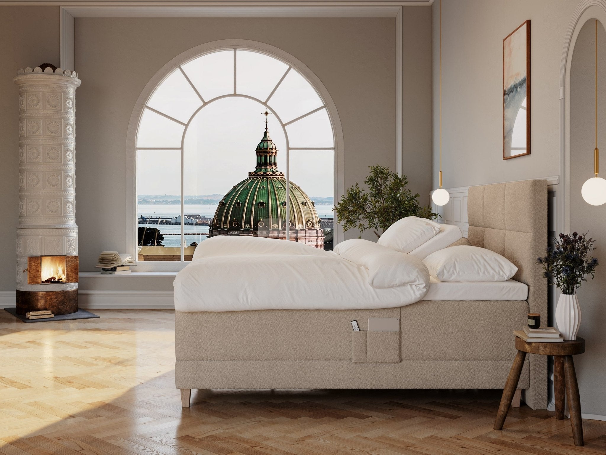 Aura Älv 180x200 Bouclé latte Nordic Dream tilbyder senge med skandinavisk design og højkvalitets materialer. Oplev perfekt komfort for en god nattesøvn. Bestil din i dag!