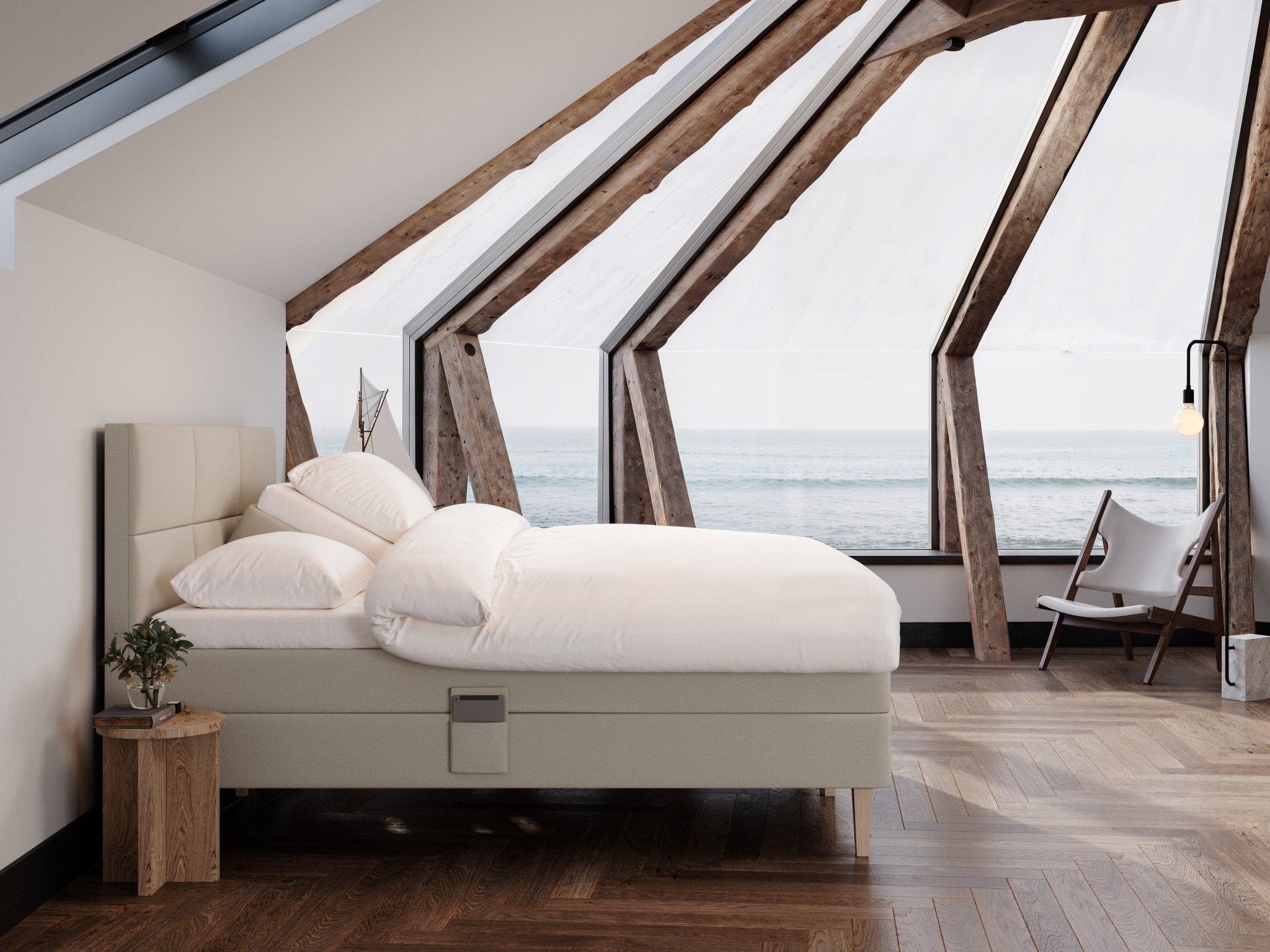 Ragna Fjord 180x200 Sand Nordic Dream tilbyder senge med skandinavisk design og højkvalitets materialer. Oplev perfekt komfort for en god nattesøvn. Bestil din i dag!