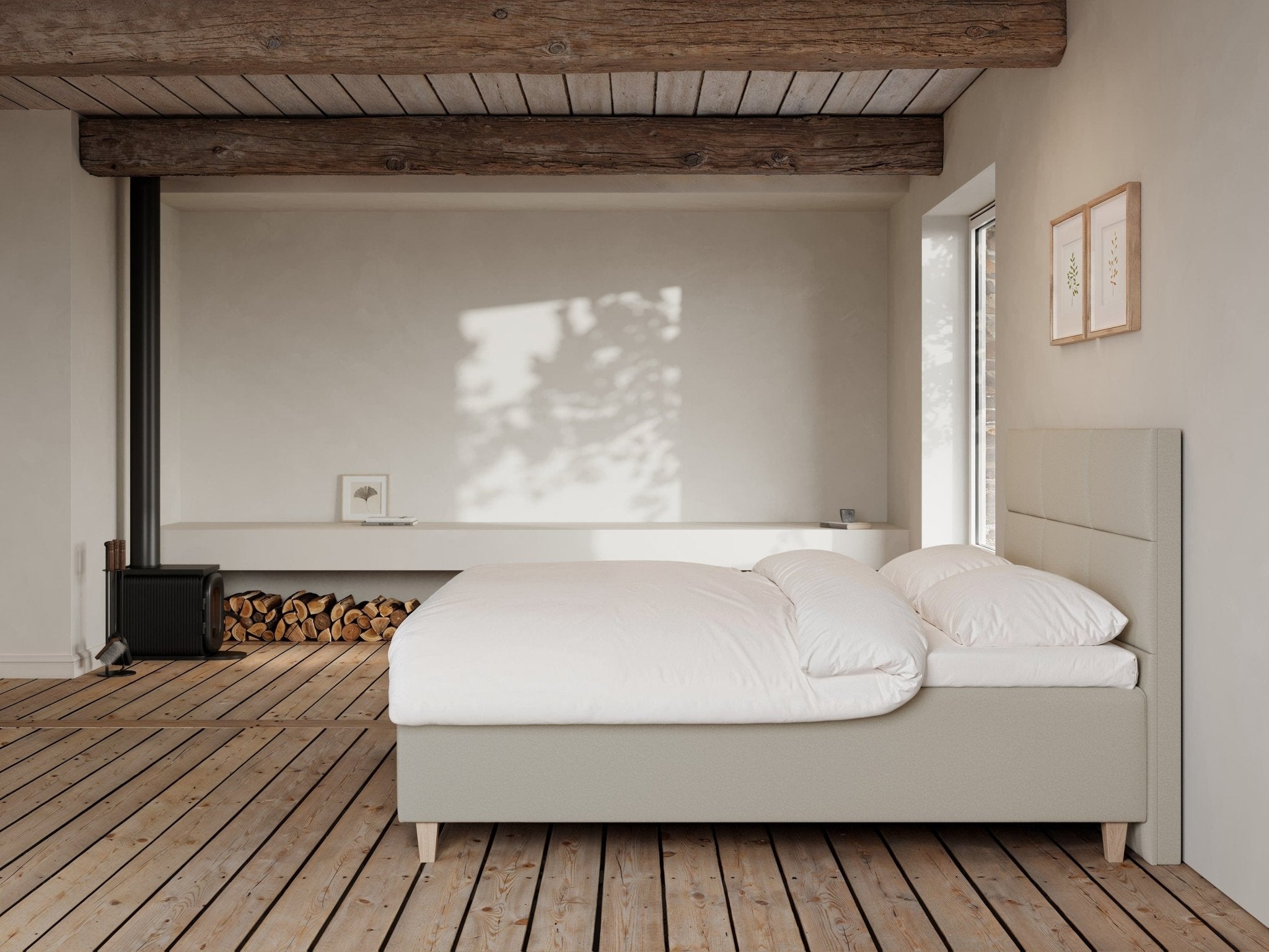 Freja Fjord 180x210 Sand Nordic Dream tilbyder senge med skandinavisk design og højkvalitets materialer. Oplev perfekt komfort for en god nattesøvn. Bestil din i dag!
