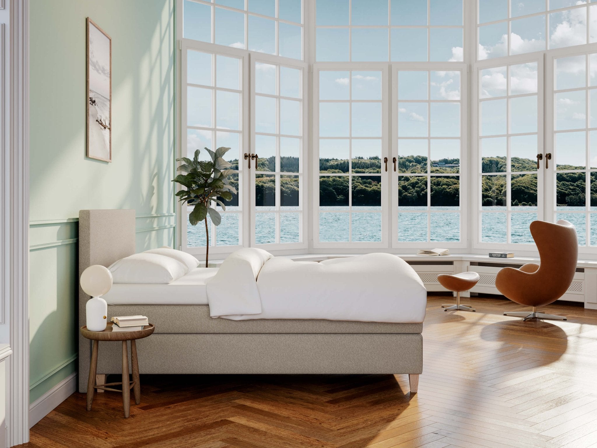 Tindra Nordlys 140x200 Sand Nordic Dream tilbyder senge med skandinavisk design og højkvalitets materialer. Oplev perfekt komfort for en god nattesøvn. Bestil din i dag!