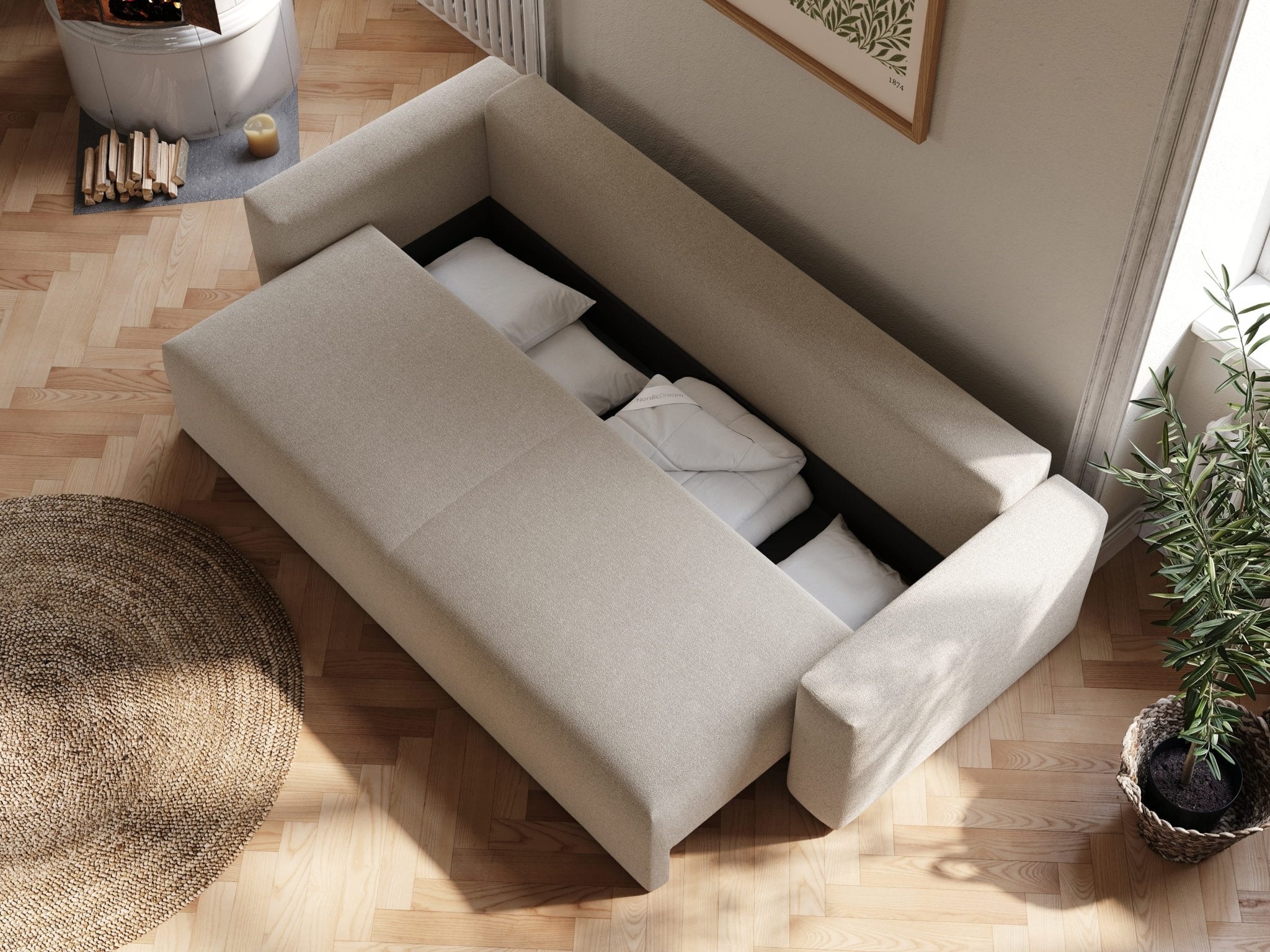 Mara | 145x200 cm | Bouclé beige | 539 - Nordic Dream