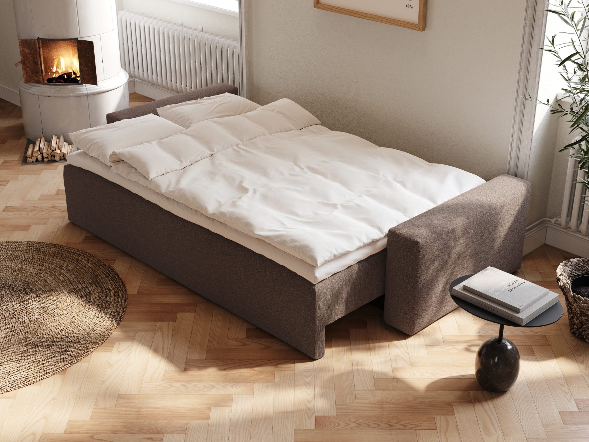 Mara | 145x200 cm | Bouclé mørk brun | 530 - Nordic Dream