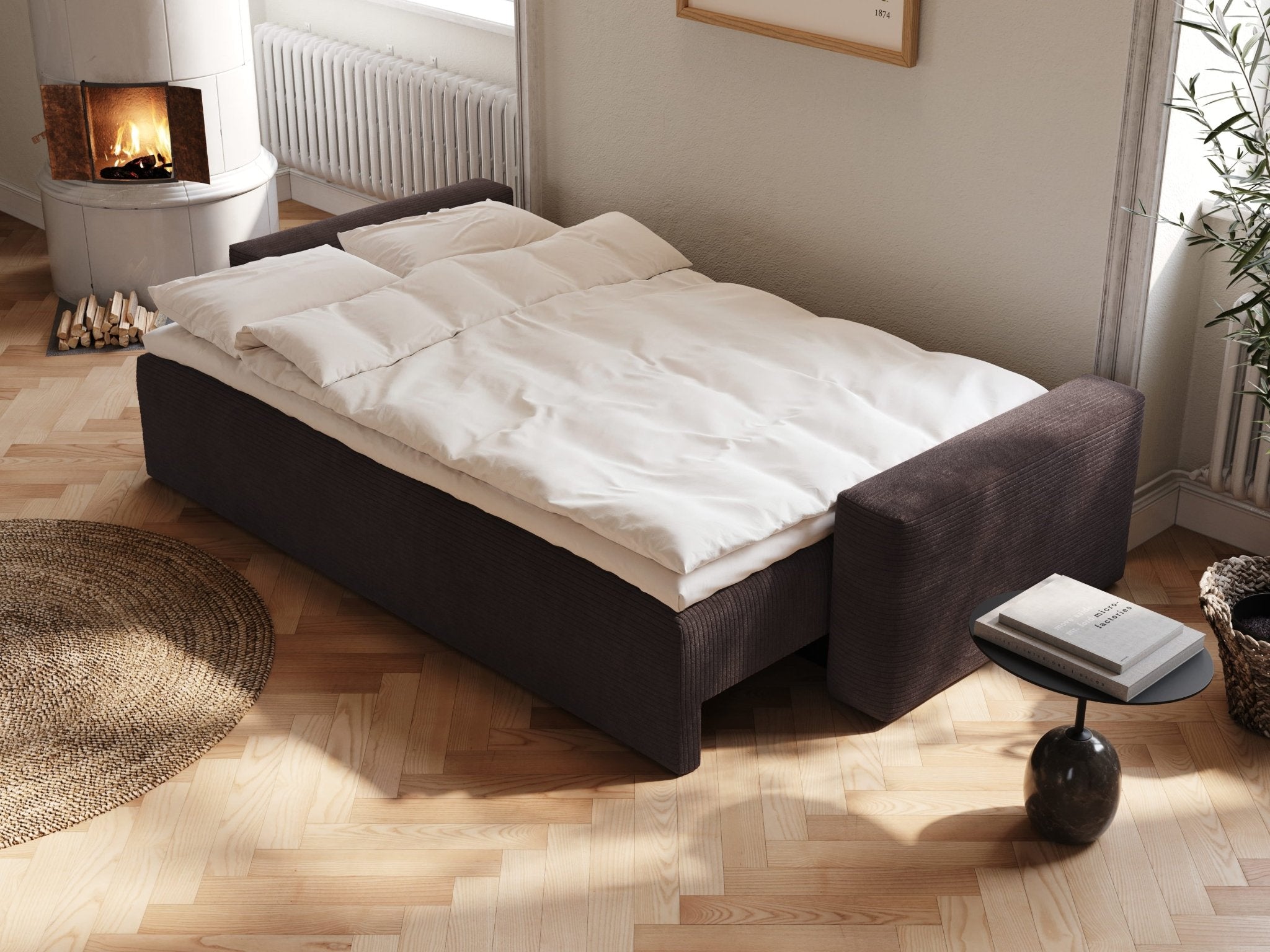 Mara | 145x200 cm | Chocco fløjl | 600 - Nordic Dream