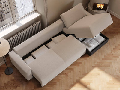 Maru | 145x342 cm | Ivory fløjl | 594 - Nordic Dream