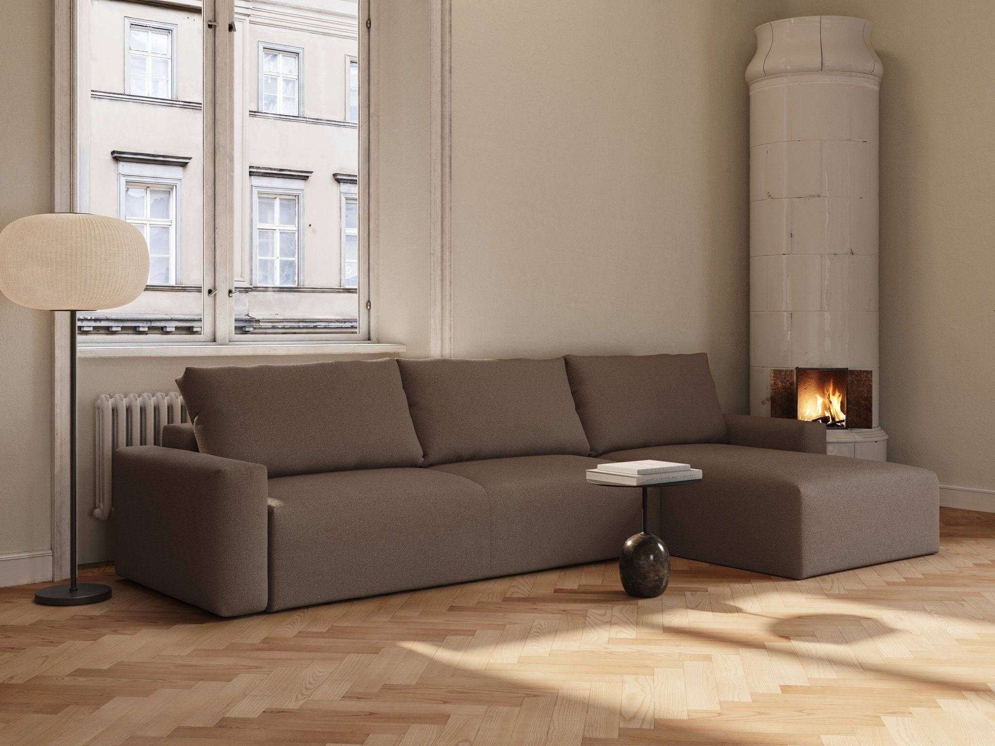 Maru | 145x342 cm | Bouclé mørk brun | 530 - Nordic Dream