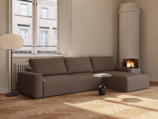 Maru | 145x342 cm | Bouclé mørk brun | 530 - Nordic Dream