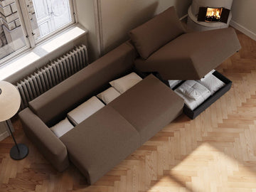 Maru | 145x342 cm | Bouclé mørk brun | 530 - Nordic Dream