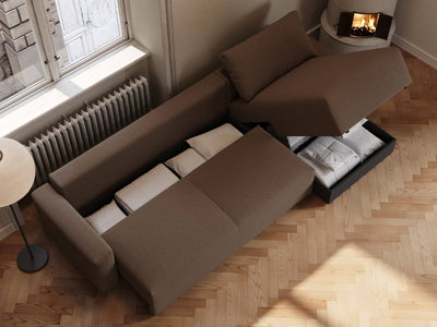 Maru | 145x342 cm | Bouclé mørk brun | 530 - Nordic Dream