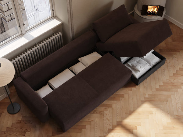 Maru | 145x342 cm | Chocco fløjl | 600 - Nordic Dream