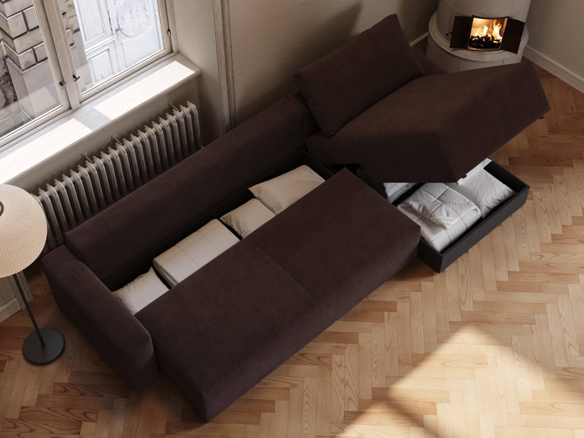 Maru | 145x342 cm | Chocco fløjl | 600 - Nordic Dream