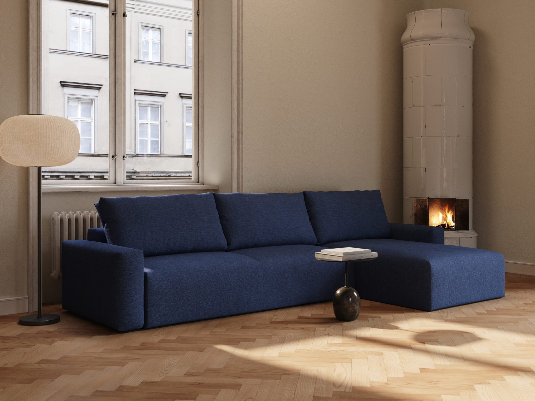 Maru | 145x342 cm | Dyb blå | 414 - Nordic Dream