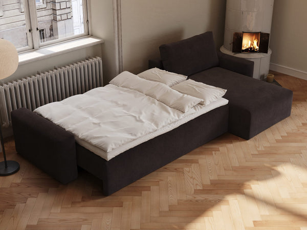 Maru | 145x342 cm | Chocco fløjl | 600 - Nordic Dream