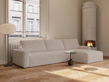 Maru | 145x342 cm | Ivory fløjl | 594 - Nordic Dream