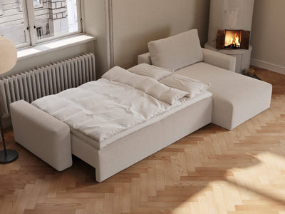 Maru | 145x342 cm | Ivory fløjl | 594 - Nordic Dream