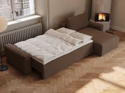 Maru | 145x342 cm | Bouclé mørk brun | 530 - Nordic Dream