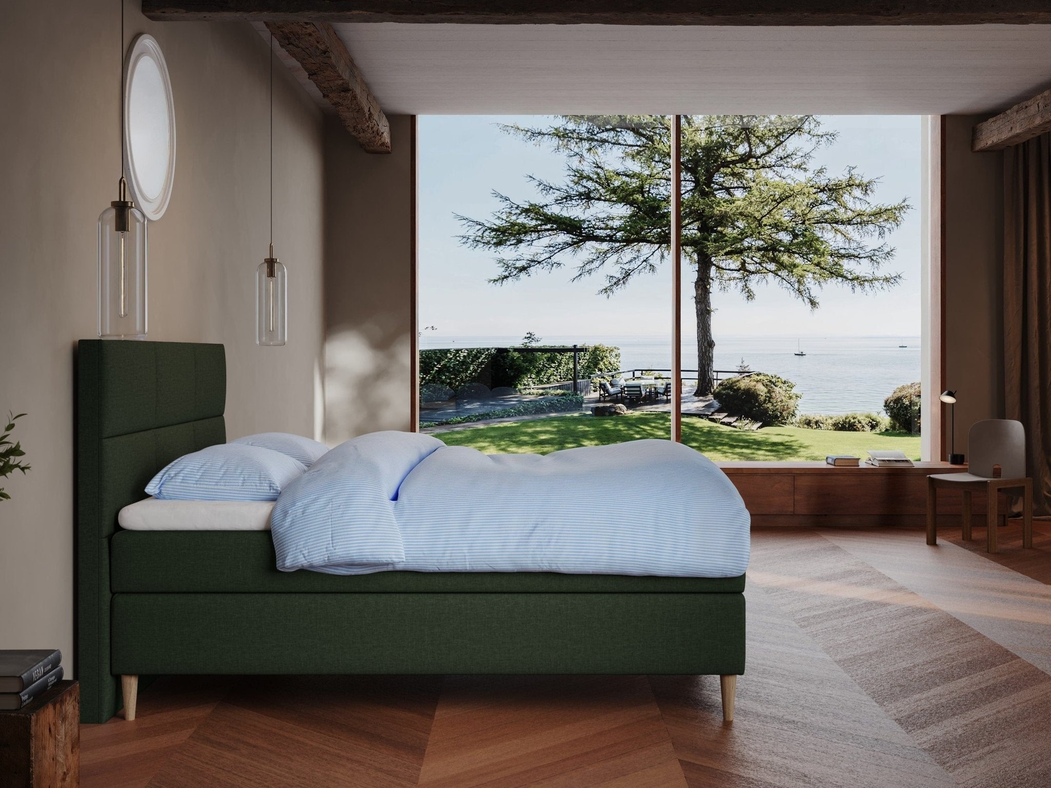 Svanhild Fjäll 180x200 Dyb grøn Nordic Dream tilbyder senge med skandinavisk design og højkvalitets materialer. Oplev perfekt komfort for en god nattesøvn. Bestil din i dag!