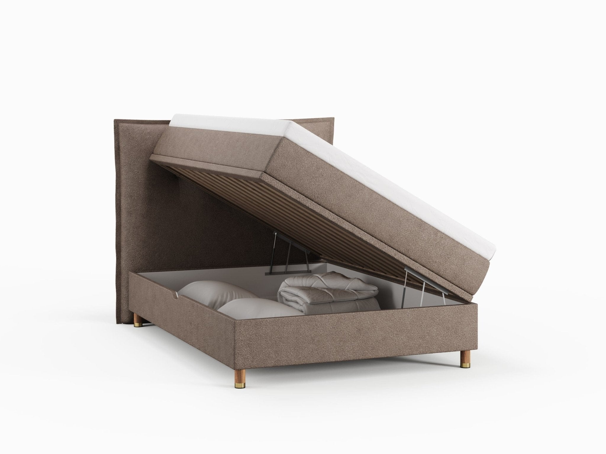 Alva Nordlys 120x200 Bouclé latte Nordic Dream tilbyder senge med skandinavisk design og højkvalitets materialer. Oplev perfekt komfort for en god nattesøvn. Bestil din i dag!