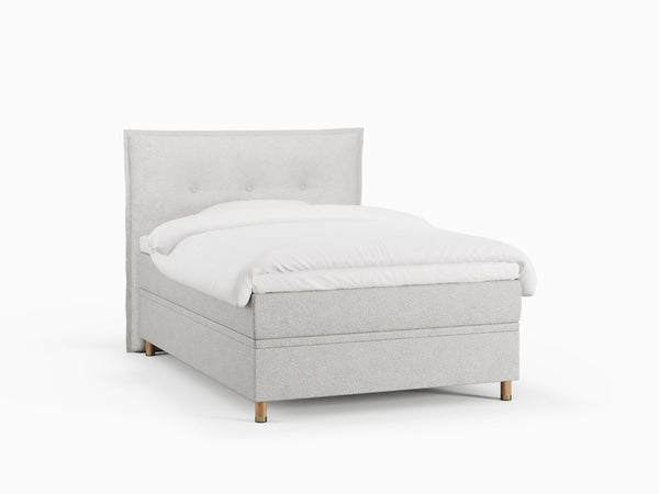 Alva Fjäll 120x200 Bouclé Cream Nordic Dream tilbyder senge med skandinavisk design og højkvalitets materialer. Oplev perfekt komfort for en god nattesøvn. Bestil din i dag!
