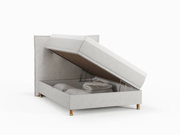 Alva Nordlys 120x200 Bouclé cream Nordic Dream tilbyder senge med skandinavisk design og højkvalitets materialer. Oplev perfekt komfort for en god nattesøvn. Bestil din i dag!