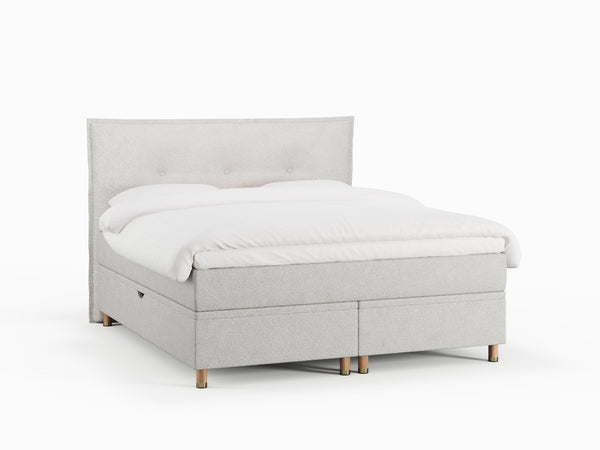 Alva Nordlys 160x200 Bouclé cream Nordic Dream tilbyder senge med skandinavisk design og højkvalitets materialer. Oplev perfekt komfort for en god nattesøvn. Bestil din i dag!