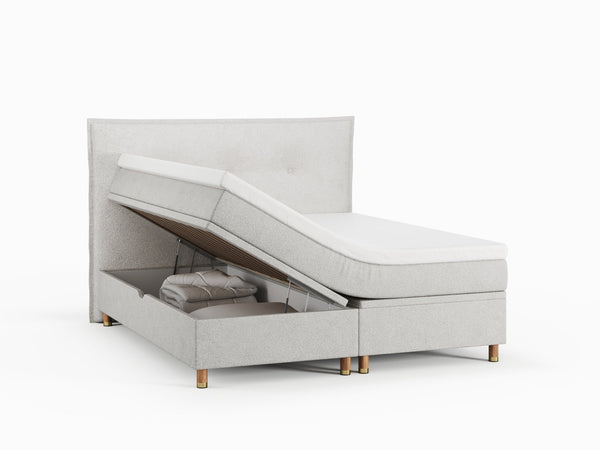 Alva Nordlys 180x210 Bouclé cream Nordic Dream tilbyder senge med skandinavisk design og højkvalitets materialer. Oplev perfekt komfort for en god nattesøvn. Bestil din i dag!