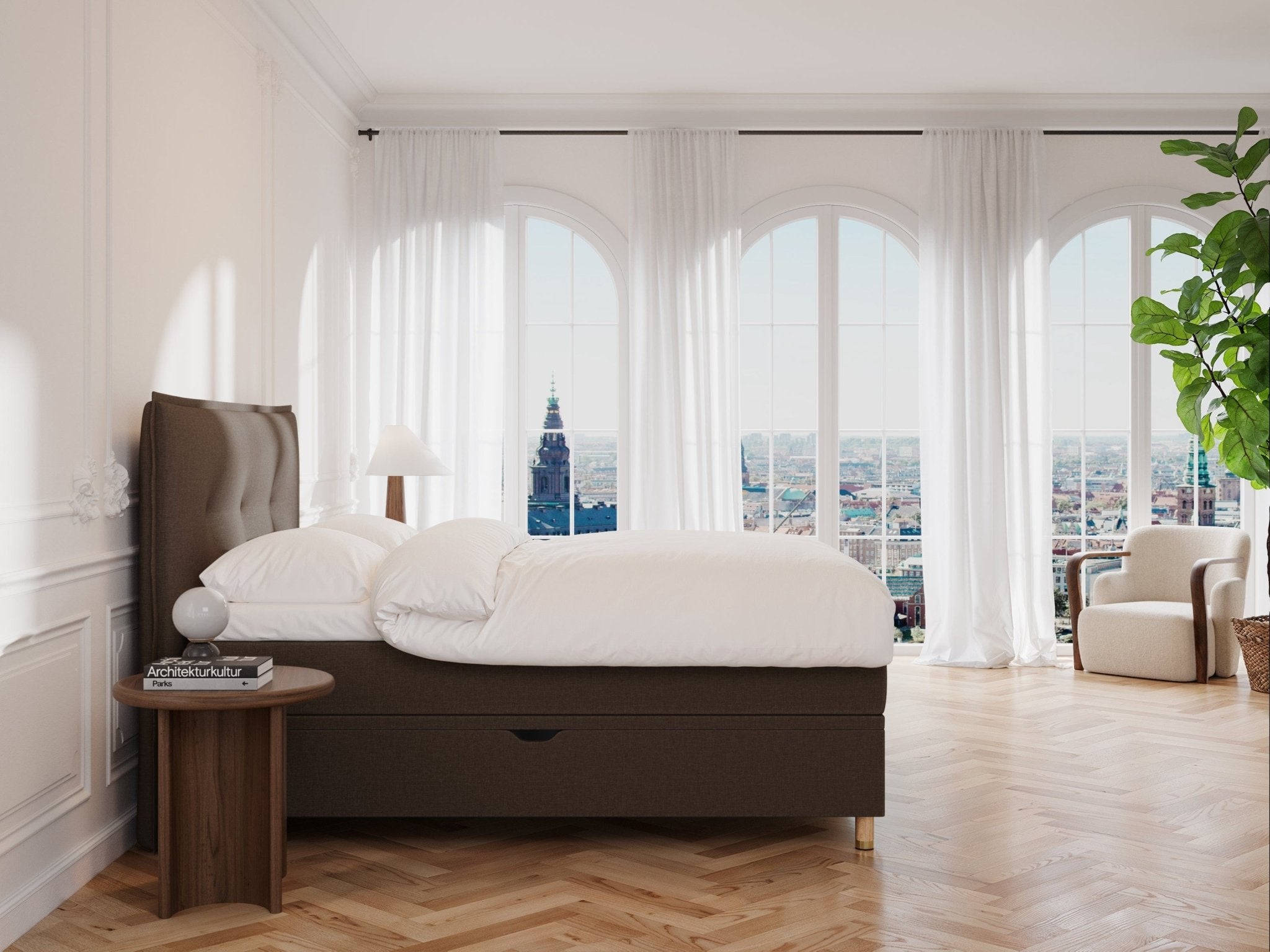 Alva Nordlys 180x200 Mørk brun Nordic Dream tilbyder senge med skandinavisk design og højkvalitets materialer. Oplev perfekt komfort for en god nattesøvn. Bestil din i dag!