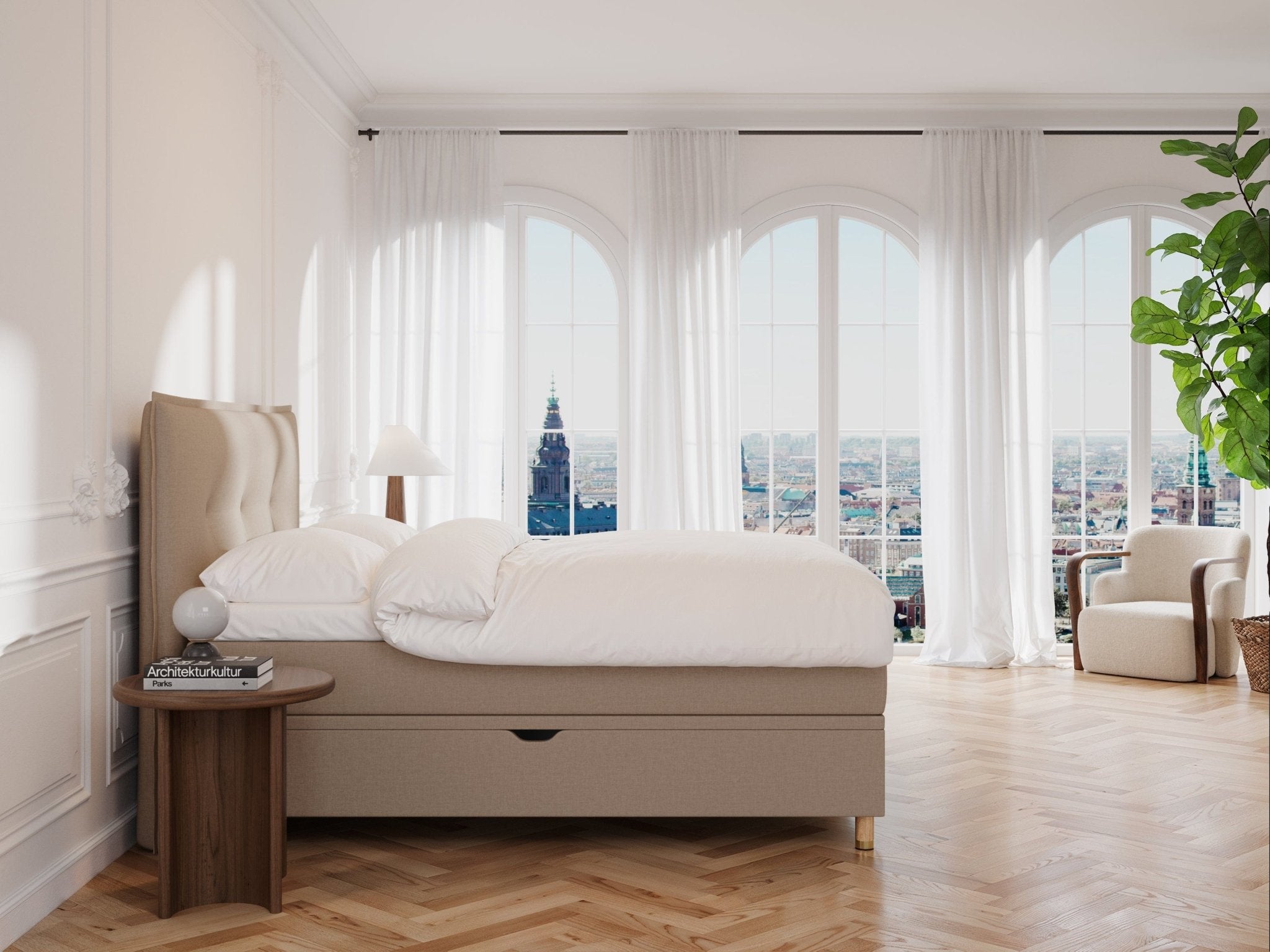 Alva Fjord 160x210 Brun Nordic Dream tilbyder senge med skandinavisk design og højkvalitets materialer. Oplev perfekt komfort for en god nattesøvn. Bestil din i dag!