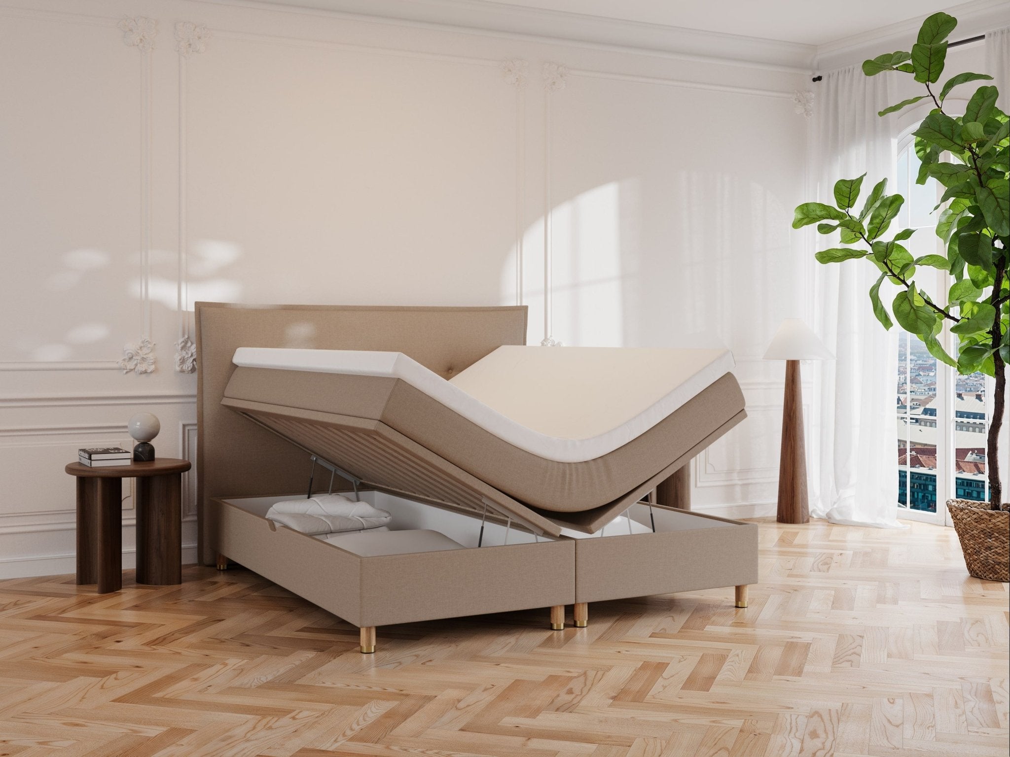 Alva Fjäll 160x210 Brun Nordic Dream tilbyder senge med skandinavisk design og højkvalitets materialer. Oplev perfekt komfort for en god nattesøvn. Bestil din i dag!