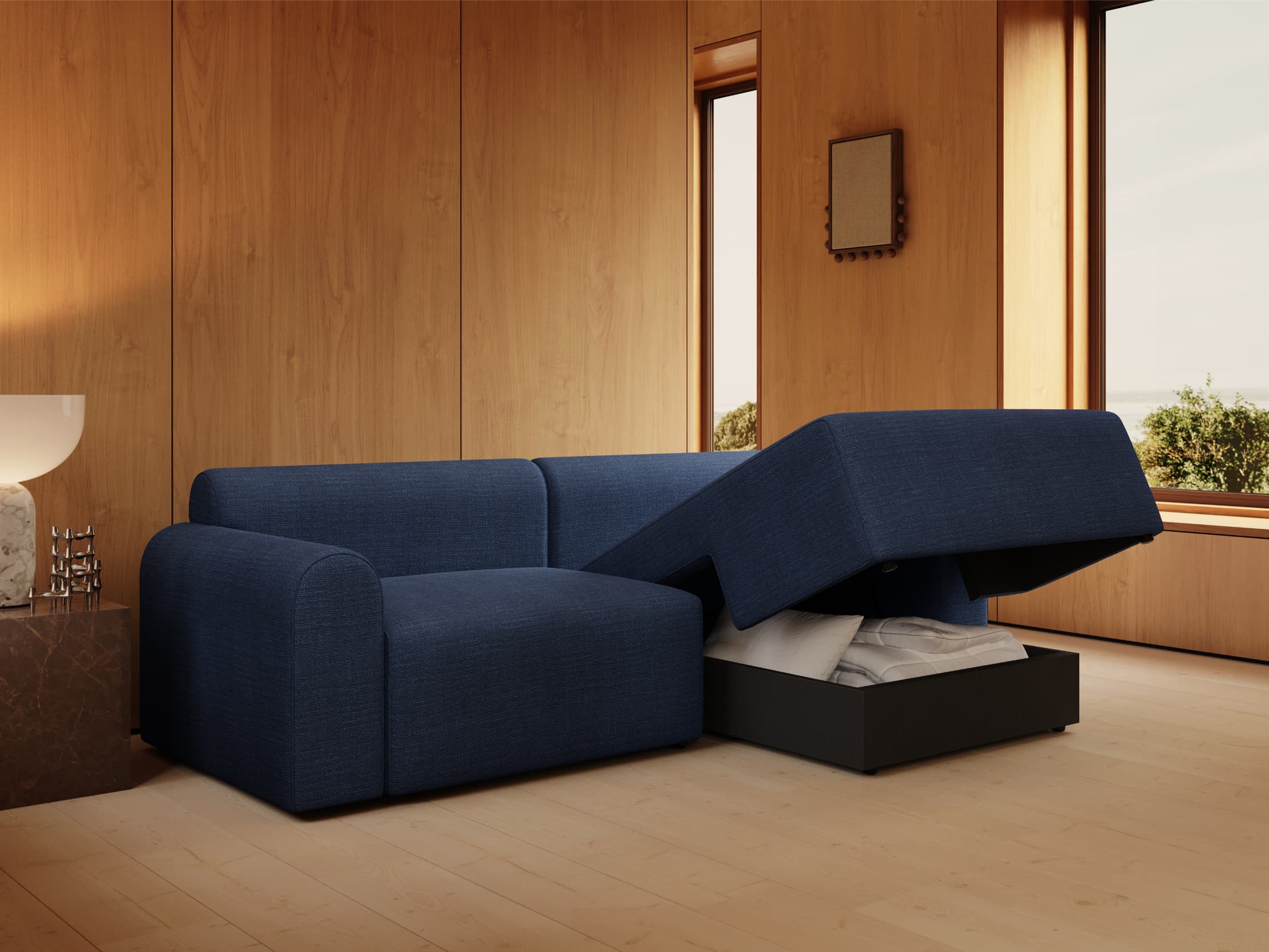 Calaia | 133x200 | Dyb blå | 414 - Nordic Dream Senge