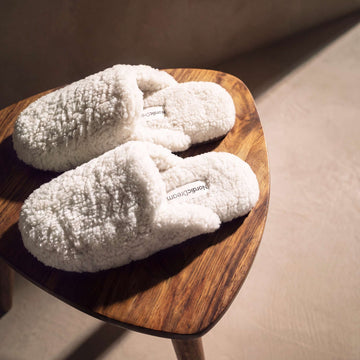 Slippers | XL | Cream wool - Nordic Dream