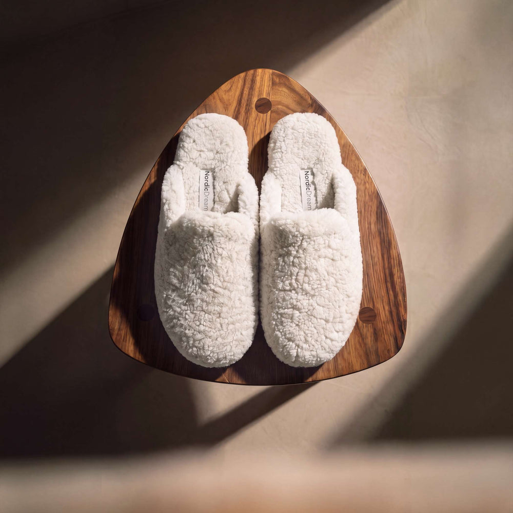 Slippers | XL | Cream wool - Nordic Dream