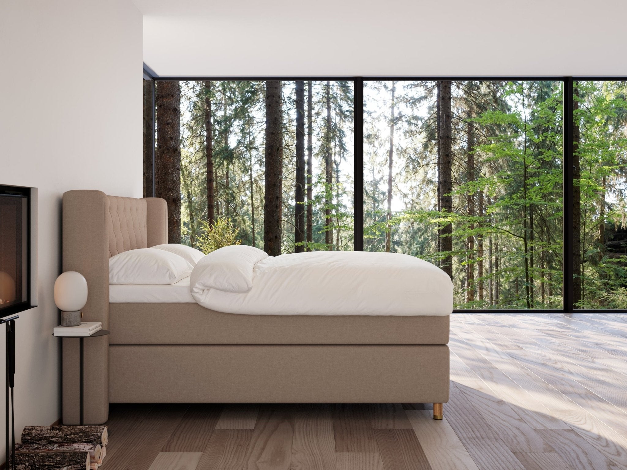Eira Fjord 160x200 Brun Nordic Dream tilbyder senge med skandinavisk design og højkvalitets materialer. Oplev perfekt komfort for en god nattesøvn. Bestil din i dag!