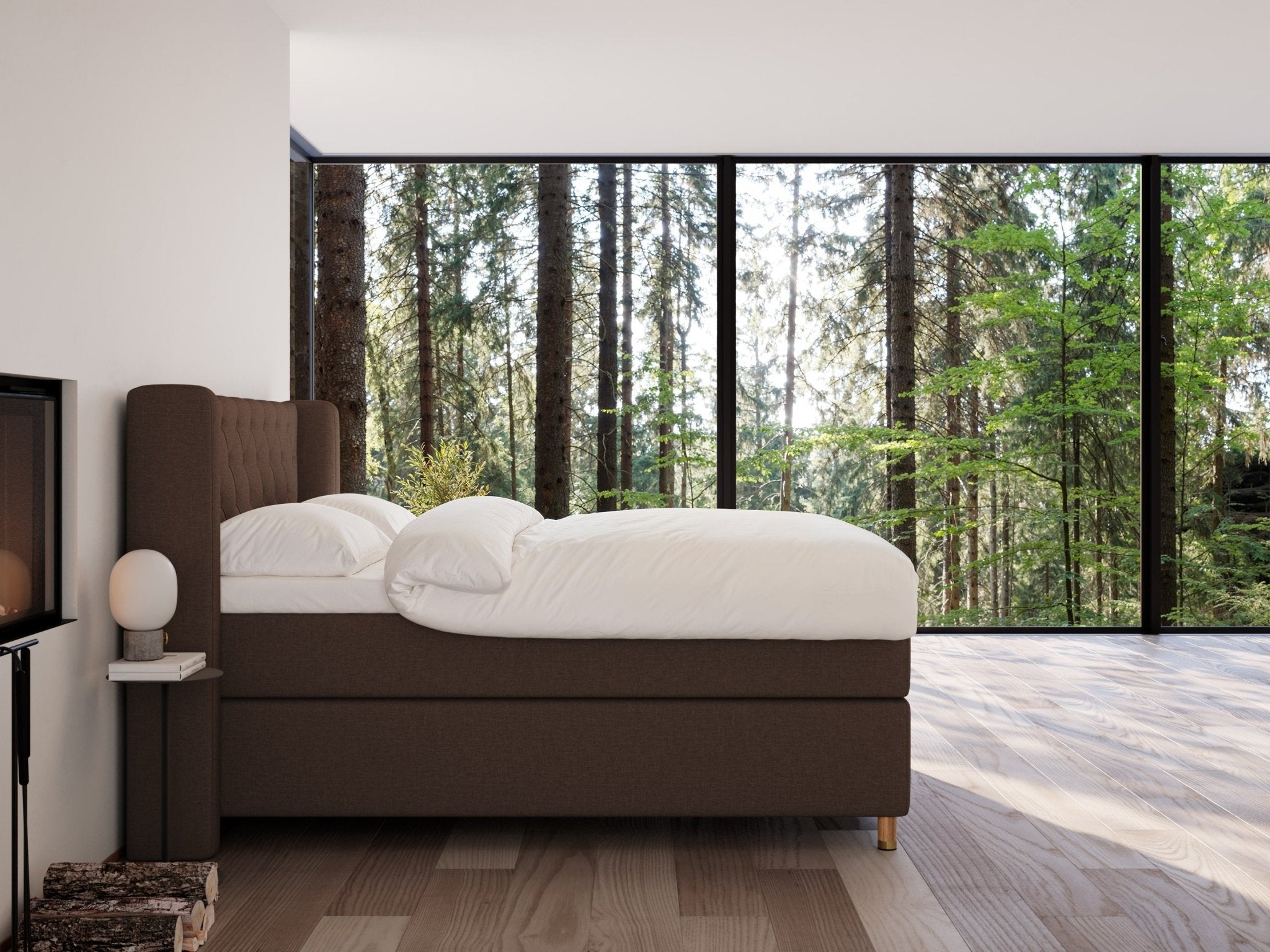 Eira Fjord 180x200 Mørk brun Nordic Dream tilbyder senge med skandinavisk design og højkvalitets materialer. Oplev perfekt komfort for en god nattesøvn. Bestil din i dag!