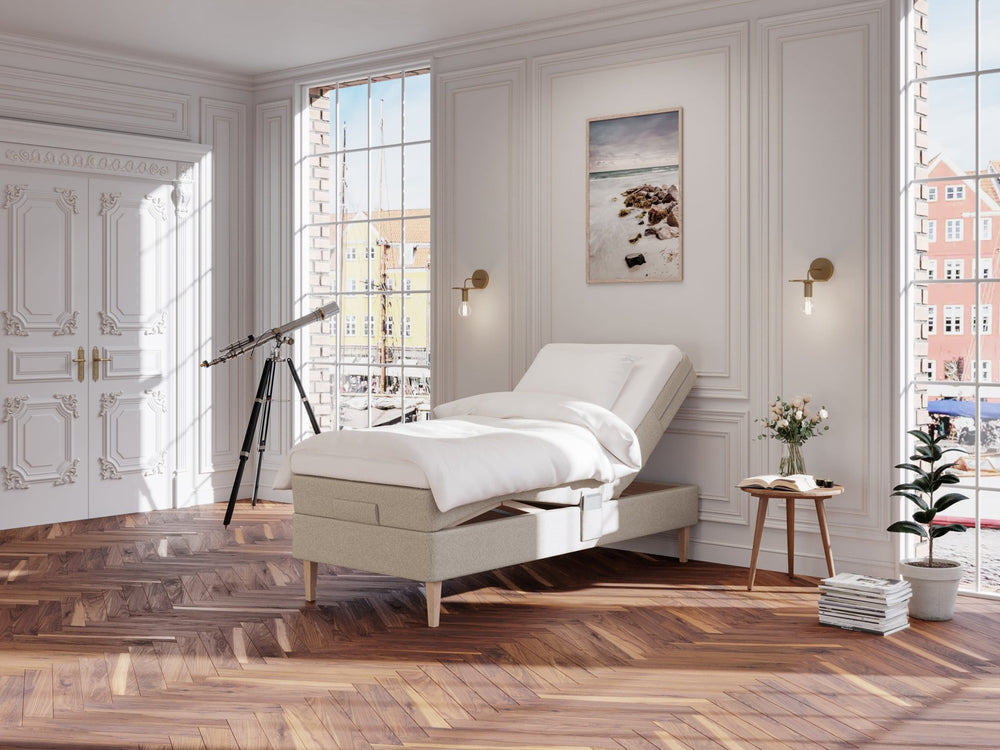 Ragna Nordlys 90x210 Sand Nordic Dream tilbyder senge med skandinavisk design og højkvalitets materialer. Oplev perfekt komfort for en god nattesøvn. Bestil din i dag!