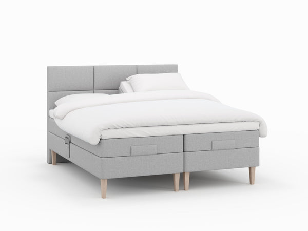 Ragna Älv 210x210 Lys grå Nordic Dream tilbyder senge med skandinavisk design og højkvalitets materialer. Oplev perfekt komfort for en god nattesøvn. Bestil din i dag!