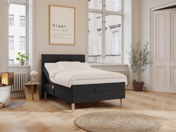 Ragna Älv 140x200 Antracit Nordic Dream tilbyder senge med skandinavisk design og højkvalitets materialer. Oplev perfekt komfort for en god nattesøvn. Bestil din i dag!