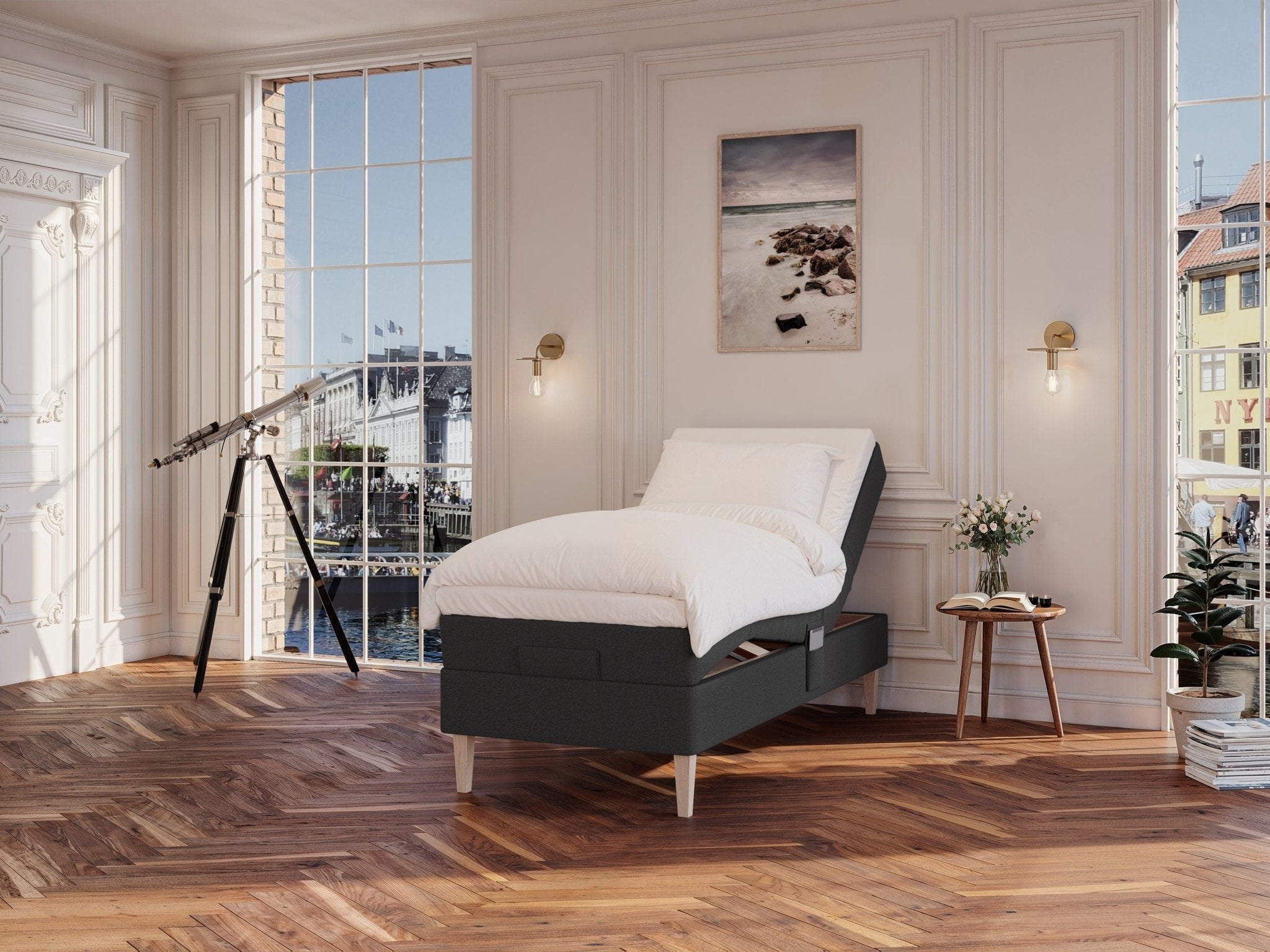Ragna Nordlys 90x200 Antracit Nordic Dream tilbyder senge med skandinavisk design og højkvalitets materialer. Oplev perfekt komfort for en god nattesøvn. Bestil din i dag!