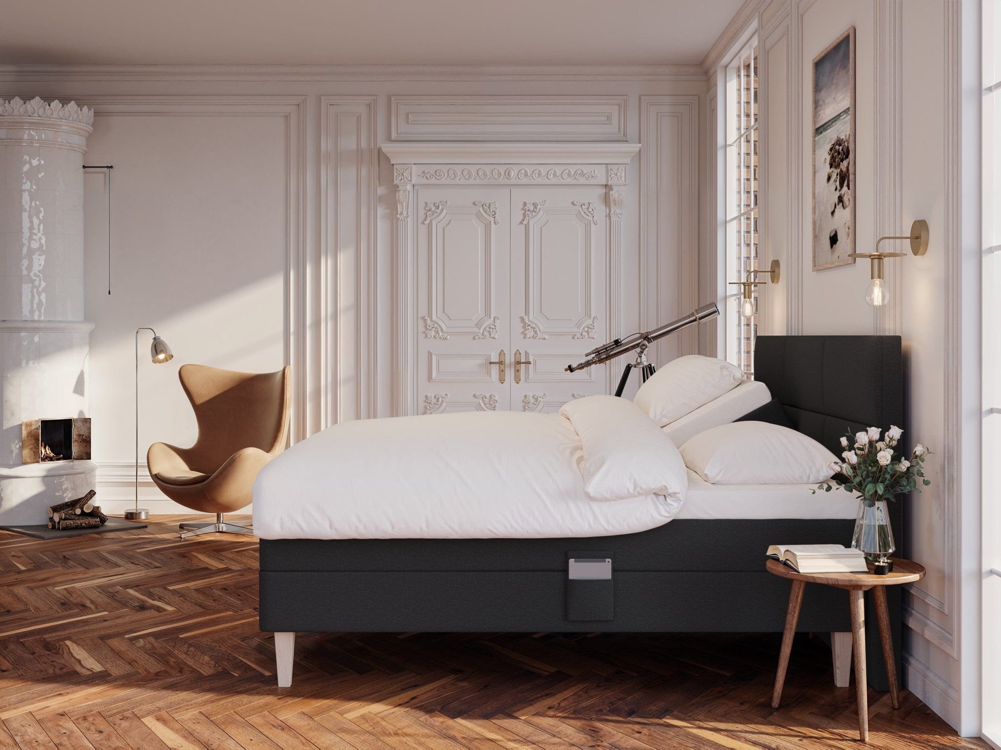 Ragna Nordlys 210x210 Antracit Nordic Dream tilbyder senge med skandinavisk design og højkvalitets materialer. Oplev perfekt komfort for en god nattesøvn. Bestil din i dag!