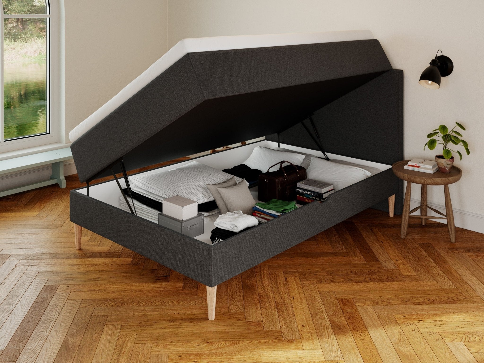 Astrid Nordlys 120x200 Antracit Nordic Dream tilbyder senge med skandinavisk design og højkvalitets materialer. Oplev perfekt komfort for en god nattesøvn. Bestil din i dag!